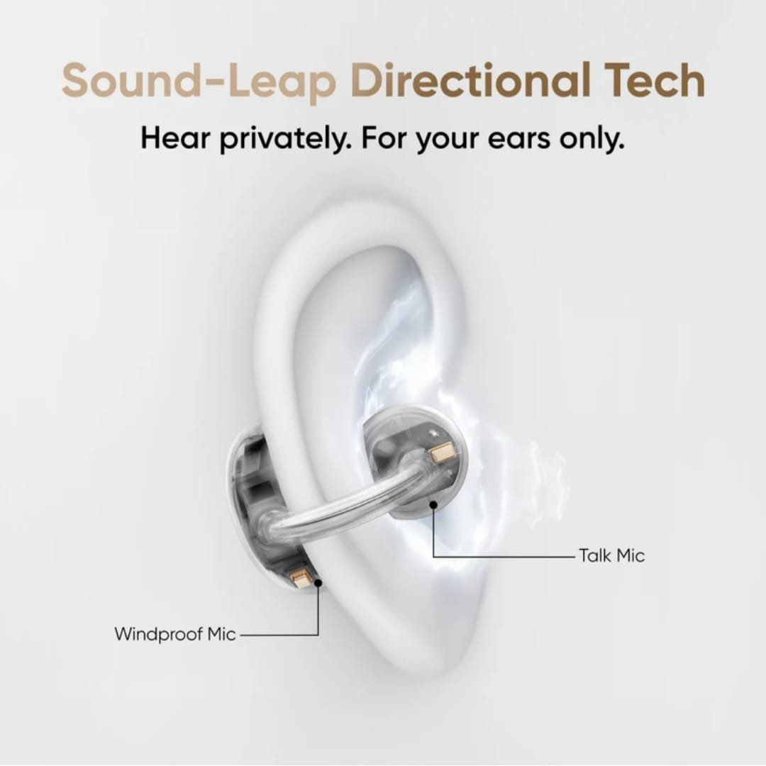 Buds Clip, Paper-Lightweight, AI Dual-Mic ENC, 11mm Dual Magnet, 36H Battery, IP55 Bluetooth Headset (Titanium Gold, True wireless) - Image 7