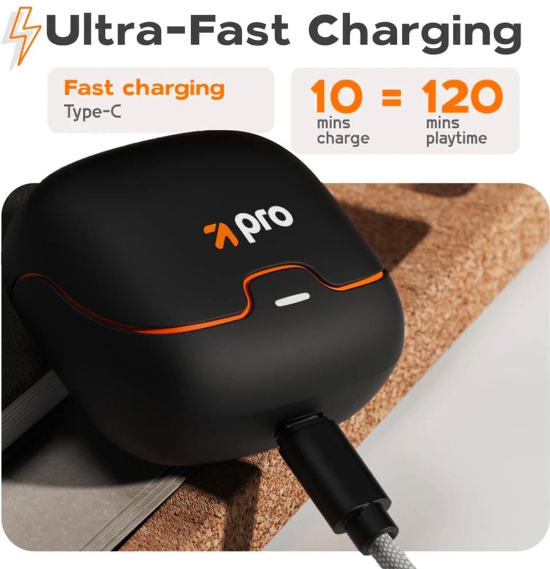 Goboult Z40 Pro with 100Hr, 4 Mic ENC, Scratch Proof, Rubber Grip, 5.3v Bluetooth Headset (Midnight, True Wireless) - Image 13