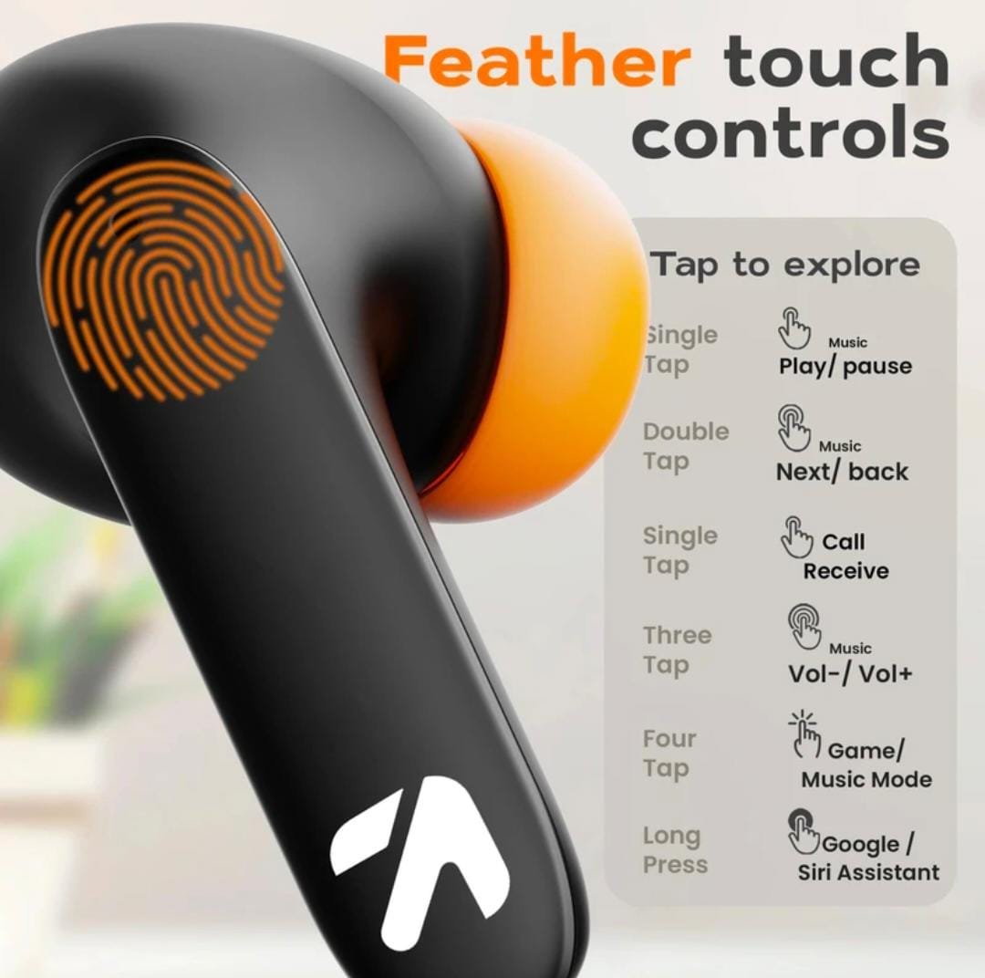 Goboult Z40 Pro with 100Hr, 4 Mic ENC, Scratch Proof, Rubber Grip, 5.3v Bluetooth Headset (Midnight, True Wireless) - Image 6