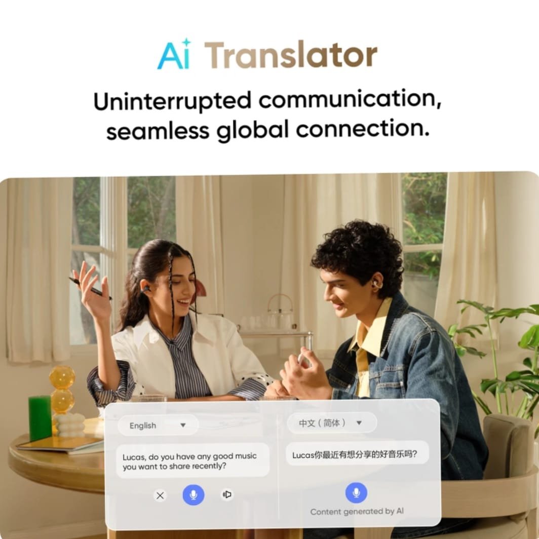 Buds Clip, Paper-Lightweight, AI Dual-Mic ENC, 11mm Dual Magnet, 36H Battery, IP55 Bluetooth Headset (Titanium Gold, True wireless) - Image 12