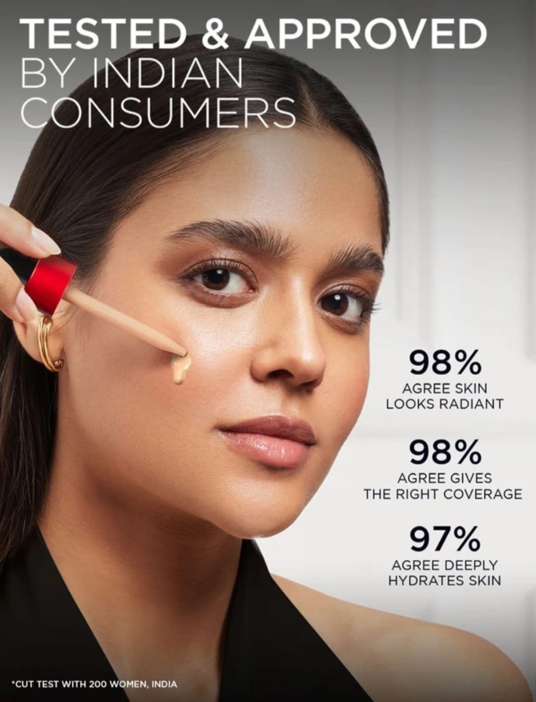 Infallible 24H Tinted Foundation with Hyaluronic Acid - 4-5 MEDIUM Foundation (Beige, 30 ml) - Image 8