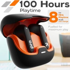 Goboult Z40 Pro with 100Hr, 4 Mic ENC, Scratch Proof, Rubber Grip, 5.3v Bluetooth Headset (Midnight, True Wireless)